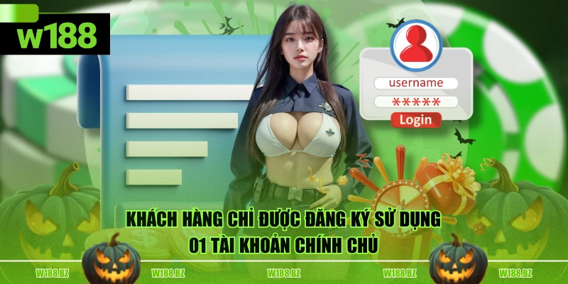 Điều Khoản Dịch Vụ 2 Khách hàng chỉ được đăng ký sử dụng 01 tài khoản chính chủ