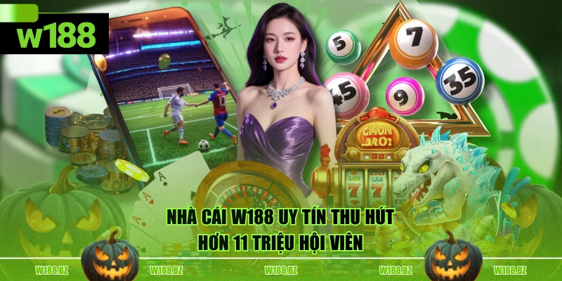 Nhà cái W188 uy tín thu hút hơn 11 triệu hội viên