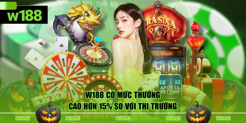 W188 có mức thưởng cao hơn 15% so với thị trường